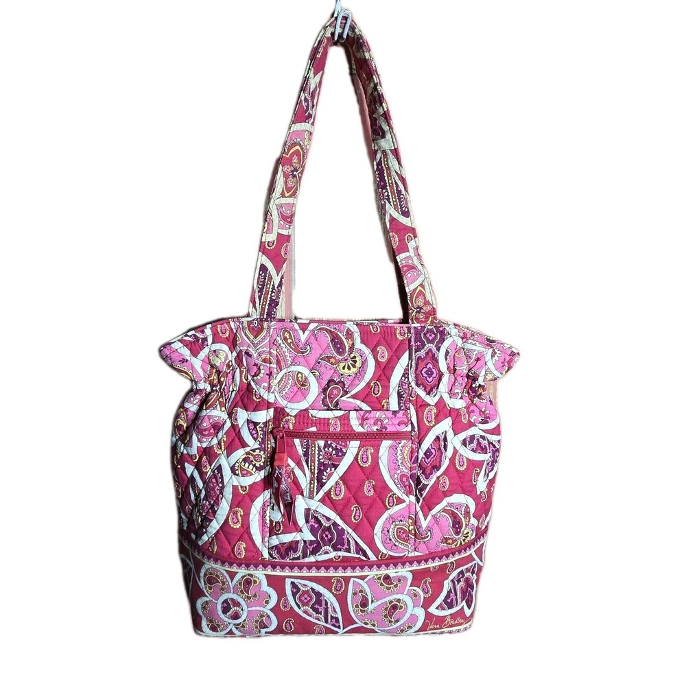 Vera Bradley Rosie Posie Tote Bag Get Carried Away Print RETIRED Double Handles